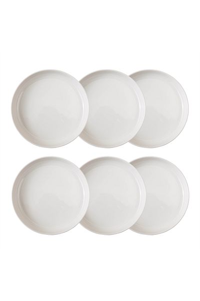 Mudo Home EPHESUS WHITE 22CM - 6-PIECE Pit Plate Set