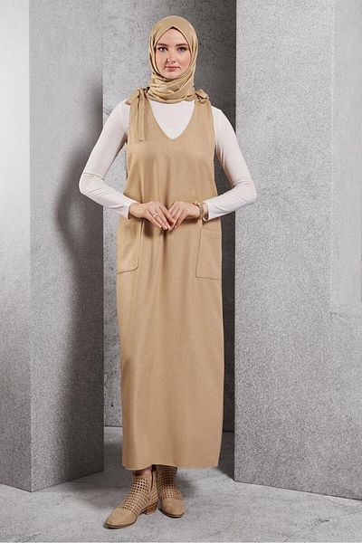 Alvina Φόρεμα Gilet με λαιμόκοψη 45077