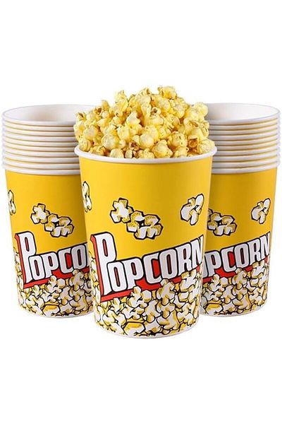 Goishtrie Leak-proof Disposable Popcorn Buckets (25 PIECES)