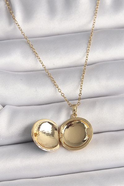 Clariss 316L Steel Gold Color Chain Blue World Model Women's Necklace