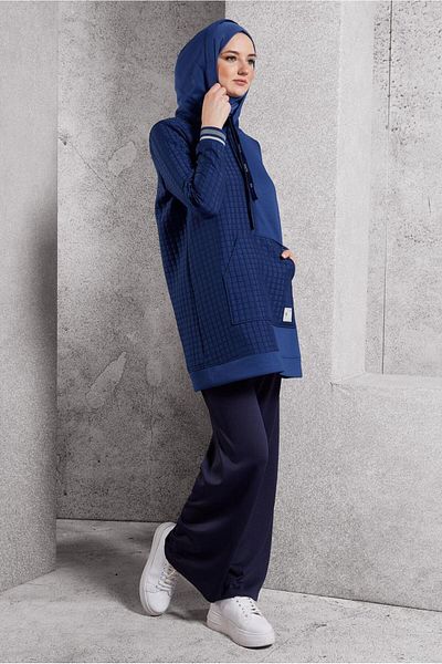 Alvina 45039 Model Hooded Tracksuit Tunic