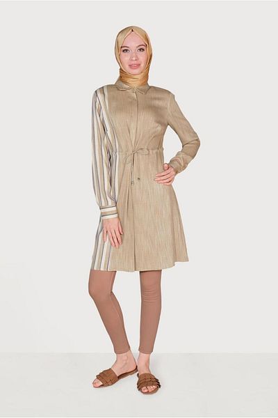 Alvina Waist Lace Striped Tunic 40620