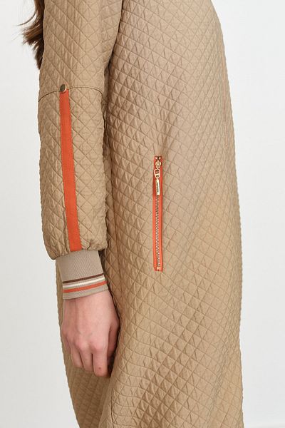 Nihan Thin Quilted Rib Detailed Cap Beige
