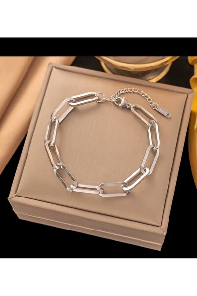 ESJ سوار نسائي من الستانلس ستيل الطول: 17+5 سم