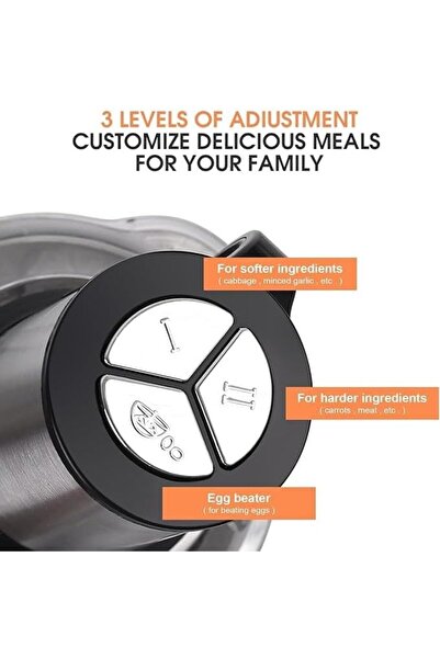 Goishtrie Electric Mini Meat Grinder 5L Stainless Steel 500W Multifunctional Food Chopper Processor with 5 Sha