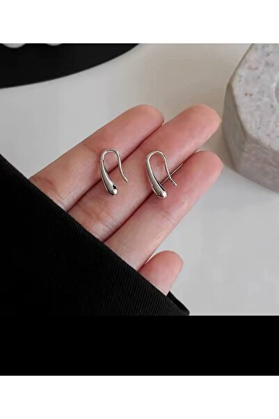 ESJ Paslanmaz Çelik Su Damlası Minimal Kadın Küpe Ebat: 0,9*1,6 cm