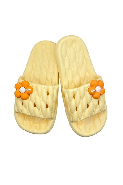 TECOS Women's Beach Slippers, ®, Size 40-41, Yellow, 26 Centimeters, Ultra Soft and Lightweight