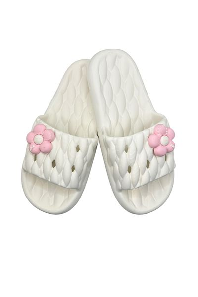 TECOS Women's Beach Slippers, ®, Size 36-37, White, 24 Centimeters, Ultra Soft and Lightweight