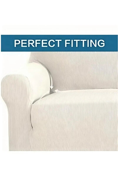 Generic MTL Three Seater Stretch Sofa Cover White 190x230cm