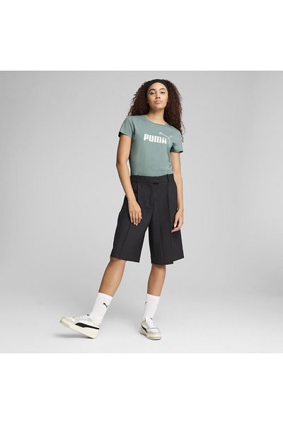 Puma Μεταλλικό Νο 1 Λογότυπο Γυναικείο Πράσινο T-Shirt με στρογγυλή λαιμόκοψη