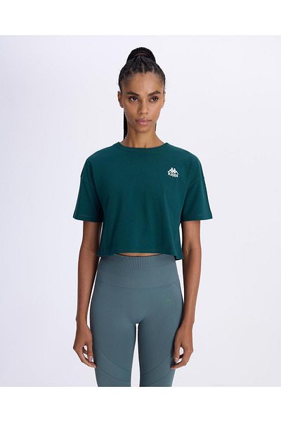 Kappa Tricou Authentic Aster pentru femei, verde petrol, cu potrivire confortabilă