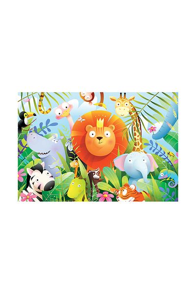 Blue Focus 50 Piece Puzzle Wild Animals