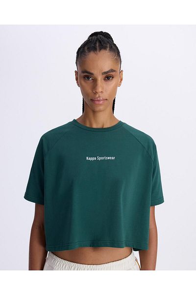 Kappa Tricou Authentic Angelou pentru femei, verde petrol, cu potrivire confortabilă
