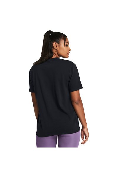 Under Armour Μαύρο μπλουζάκι με λαιμόκοψη 1383045-001 HW Embroid Patch BFO