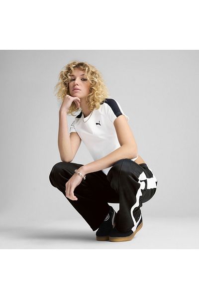 Puma T7 Baby Tee White Women's Short Sleeve T-Shirt
