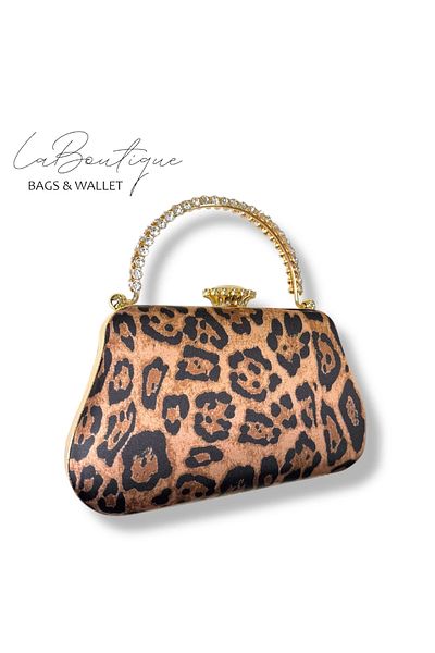 LA BOUTIQUE Lb Evening Dress Bag 25-013 Leopard