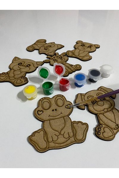 MODAT Wooden DIY Animals Painting Set Educational Montessori Kids Developmental Toy