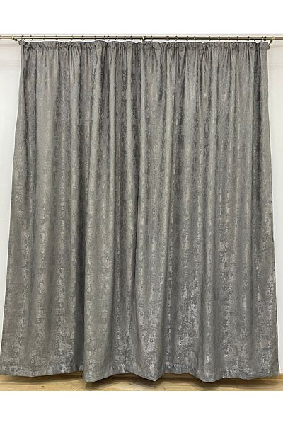 Liz Line Set of two semi-opaque curtains, gray, "Imaginaria" by Liz Line, 2x140x245cm, with drapery - DR19014