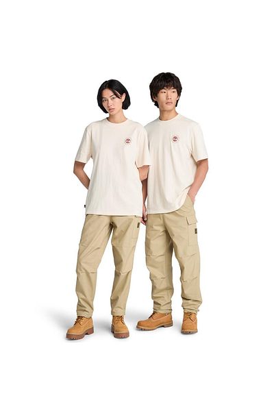 Timberland Ανδρικό μπλουζάκι μπεζ Washed Boot Lab Back Graphic Tee