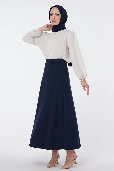 TOFİSA Bell Skirt Navy Blue - 27075
