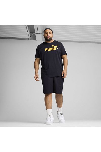 Puma Ανδρικό μπλουζάκι Essentials No 1 με μαύρο στρογγυλό λαιμό