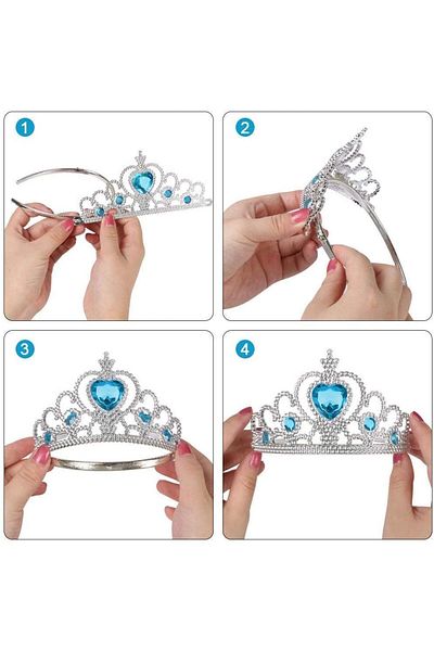 Skygo Frozen Blue Heart and Stone Elsa Crown