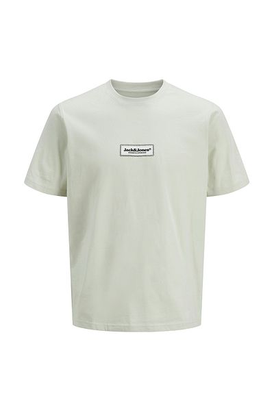 Jack & Jones Tricou verde pentru bărbați cu gât rotund Jack&jones Split Fakestitch Branding