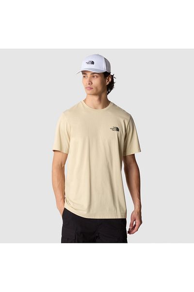THE NORTH FACE Ανδρικό μπλουζάκι M S/s Simple Dome Beige Nf0a87ng3x41