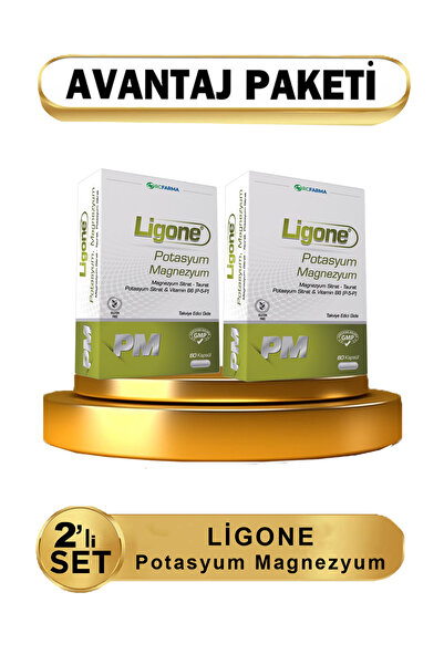 Ligone Potasyum, Magnezyum 60 Kapsül 2li ( Paket )