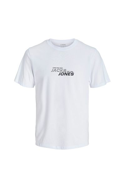 Jack & Jones Μπλούζα Jcotarmac Brandıng Ss με στρογγυλή λαιμόκοψη και μακριά μανίκια Erkek 12276410 Ανοιχτό λευκό