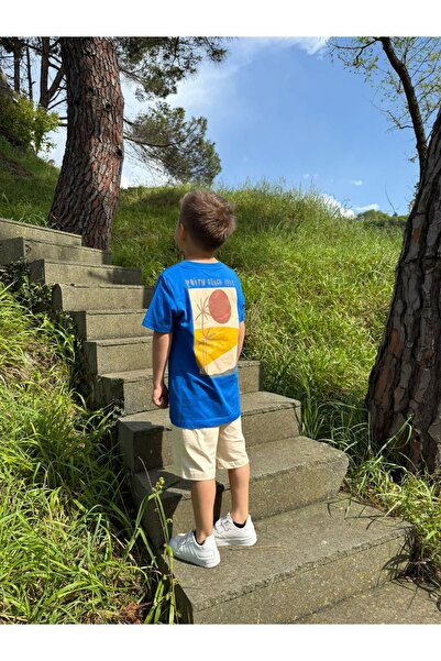 Pollito Boy's Poipu Beach Park Μπλουζάκι με στάμπα μπροστά και πίσω Σετ σορτς 2 τεμαχίων