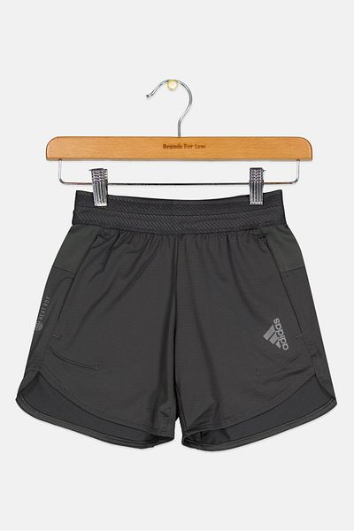 adidas Kids Boy Brand Logo Training Shorts, Grey