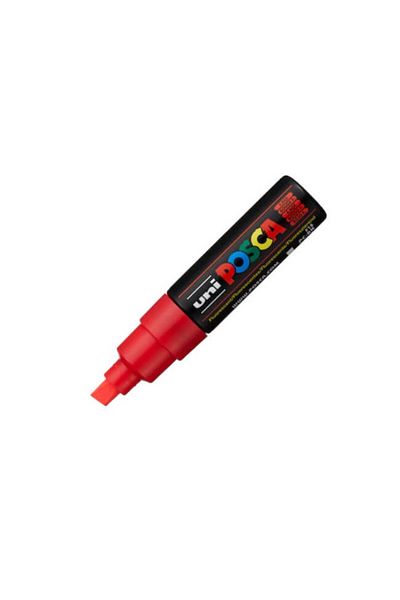 POSCA PC-8K paint marker 8.0 mm beveled tip - fluorescent red