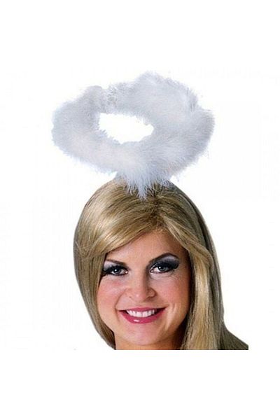 Skygo White Otrish Feathered Flexible Structure Angel Haresi Angel Crown