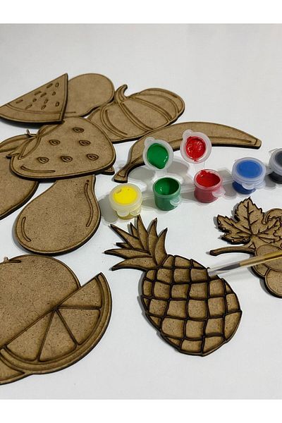 MODAT Wooden DIY Fruits Painting Set Educational Montessori Children's Development Toy