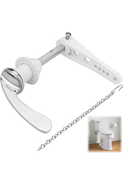 COOYA Toilet Flush Handle,with Chain,Universally Adjustable Design,3 Holes for Adjustable Lengths