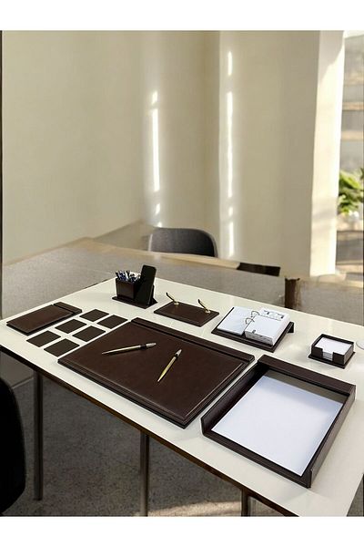 Eren Ofis Σετ Επιτραπέζια Δερμάτινη Ειδική Επιτραπέζια Σετ 13 τεμαχίων