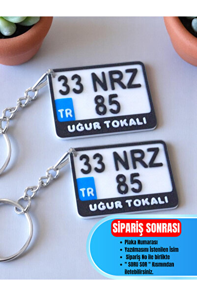 ÇınarETicaret Kişiye Özel Motor Plaka Anahtarlık Plakalı Motorsiklet Aksesuar...