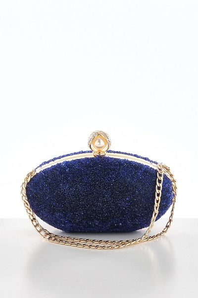 EXPLOSION Stylish Evening Dress Bag with Crystal Stone Short Chain Strap.