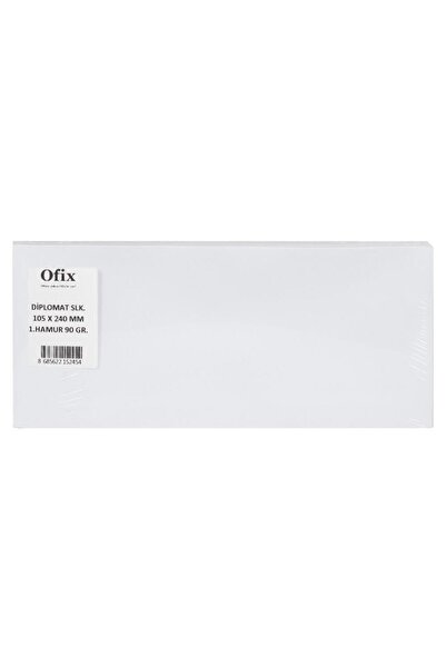 OFIX Plic Diplomat Fără fereastră 105 x 240 mm 50 buc - Alb