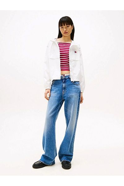 Tommy Jeans Tommy Hilfiger Women's White Essential Windbreaker Jacket