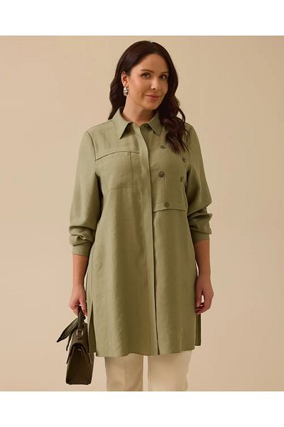 Gala-Xi Large Size Embroidery Detailed Tunic Gala-Xi