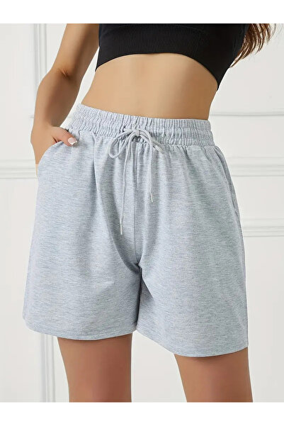 Jooy Kadın Penye Şort Siyah - Gri 2'li Kampanyalı Set