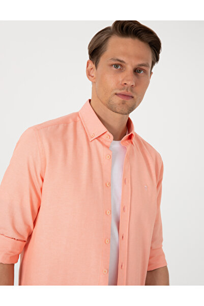 Pierre Cardin Mercan Oxford Slim Fit Kolay Ütülenebilir Gömlek 50306996-VR186