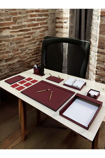 Eren Ofis İn Special Leather Desk Mat Set 13 Pieces