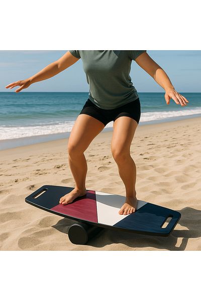 Wood Stone Art Colorful Balance Board - Balance Roller Board Surfing and Skateboarding Training Board 73 X 31 cm