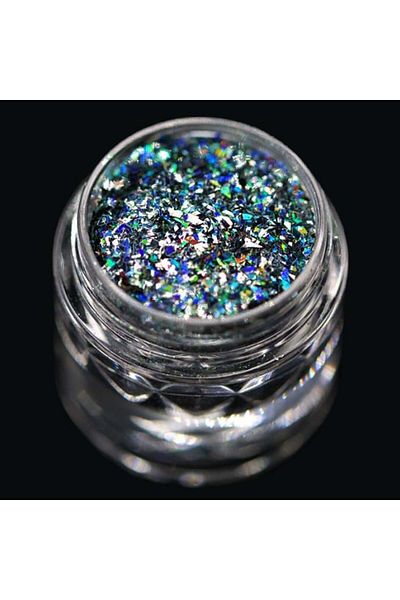 Kajol Beauty Glitter Flake Pigment For Makeup And Body Art Pk159 (HOLOGRAPHIC NAVY GREY) ™, <0.25g