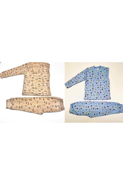 JUNİOR TİAMO Set pijamale pentru băieți - 100% bumbac, țesătură moale și confortabilă, mâneci lungi