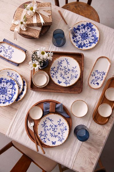 Kütahya Porselen Spring 14 Piece Breakfast Set for 6 People