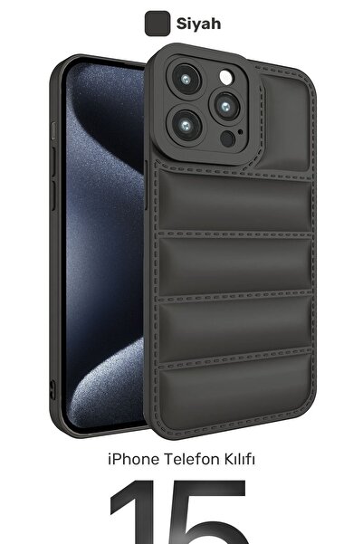 CONOCER iPhone 15 Pro Max Uyumlu Airbag Puffer Silikon Kılıf – Darbeye Dayanı...